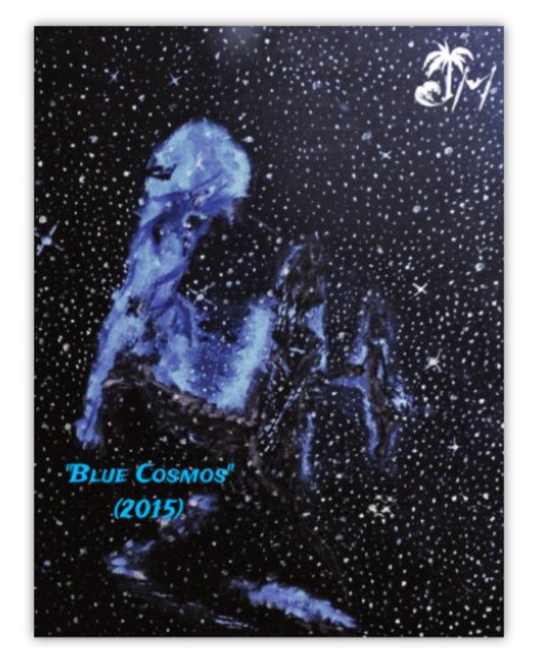 "Blue Cosmos" Postcard Magnet