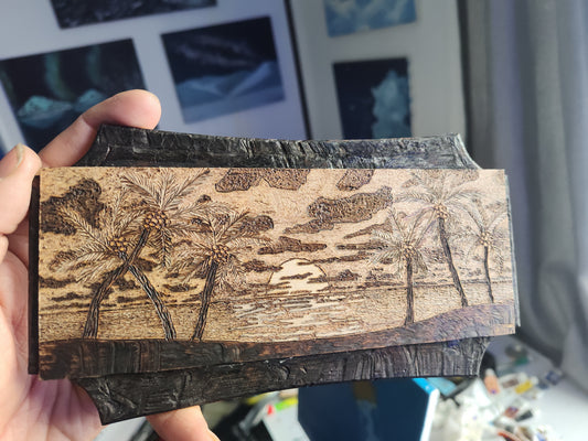"Sun Scorched" Mounted Wood Burn