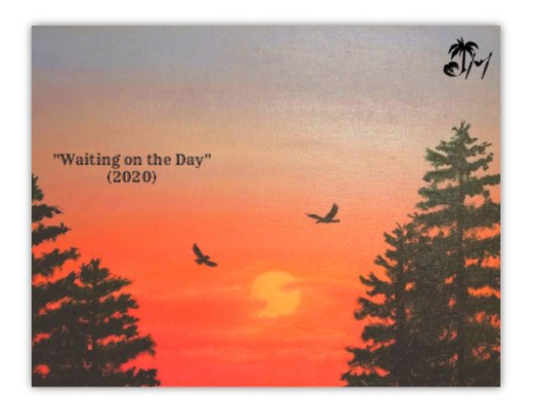 "Waiting on the Day" Postcard Magnet
