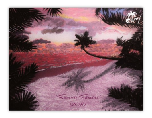 "Return To Paradise" Postcard Magnet
