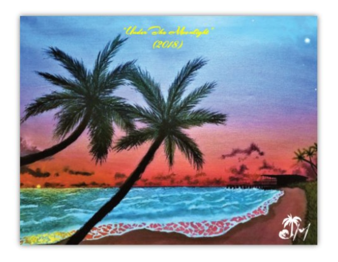 "Under The Moonlight" Postcard Magnet