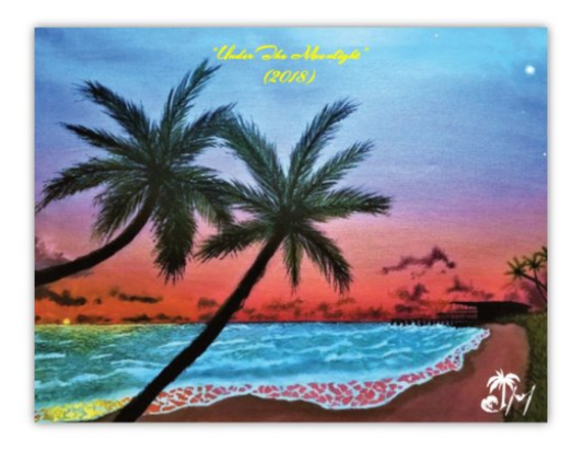 "Under The Moonlight" Postcard Magnet