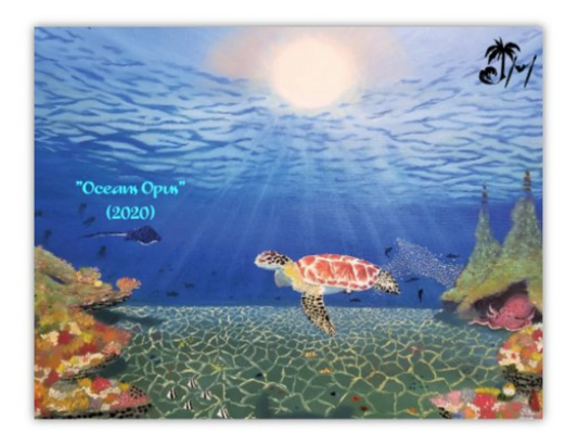 "Oceans Opus" Postcard Magnet