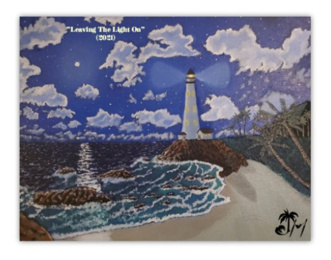 "Leaving The Light On" Postcard Magnet