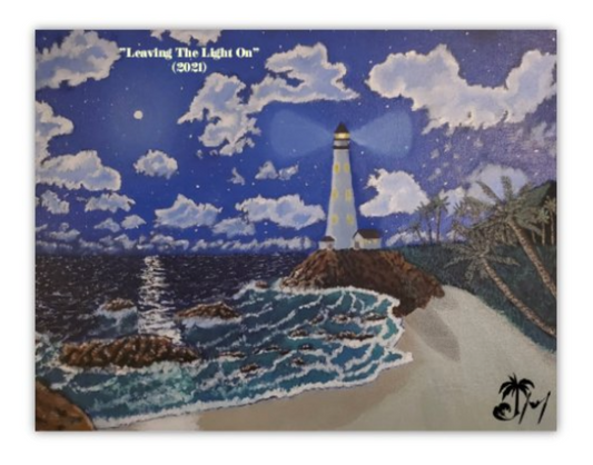"Leaving The Light On" Postcard Magnet
