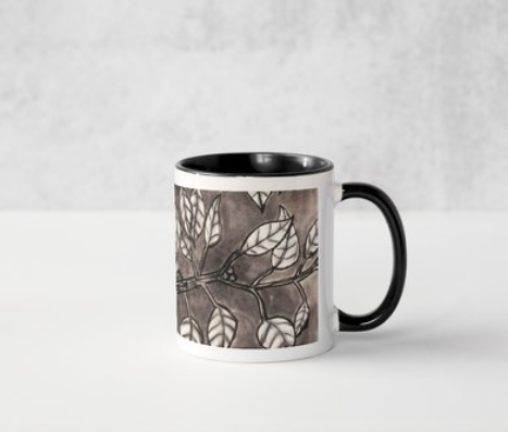 "Hands of Life" Black Mug
