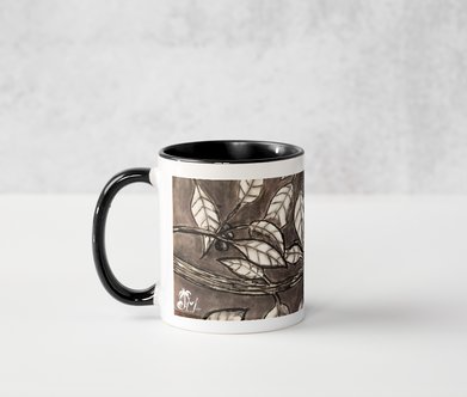 "Hands of Life" Black Mug