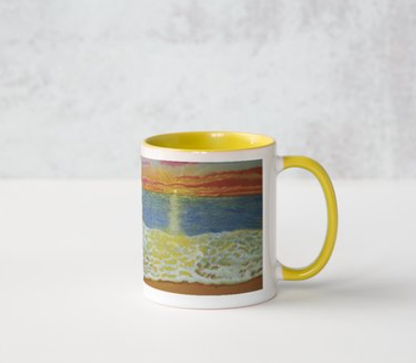 "Call of the Sea" Yellow Mug